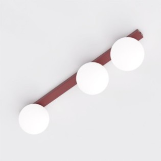 Regleta de techo Ereni Granate Opal (3 luces)