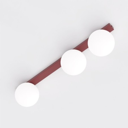 Regleta de techo Ereni Granate Opal (3 luces)