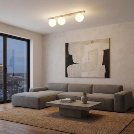 Regleta de techo Ereni Moca Opal (3 luces)
