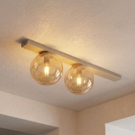 Regleta de techo Ereni Moca Ámbar (2 luces)