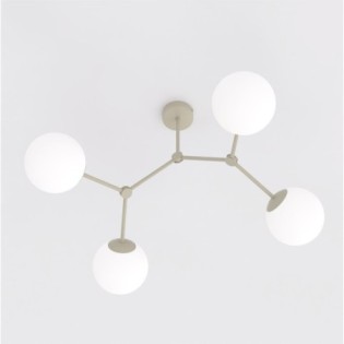 Plafón de techo Lete Beis Opal (4 luces)