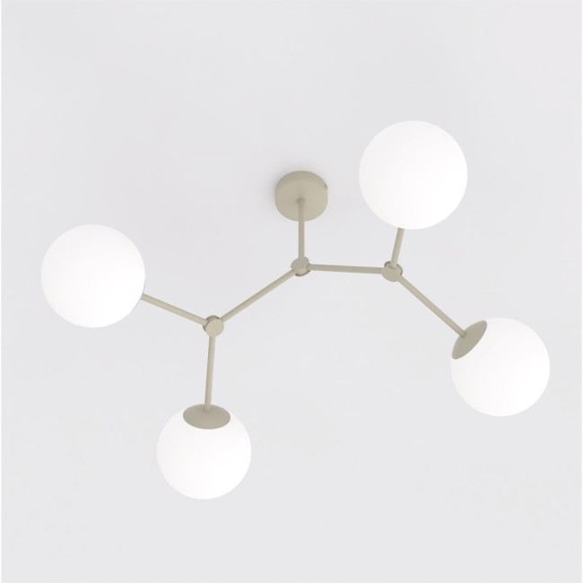 Plafón de techo Lete Beis Opal (4 luces)