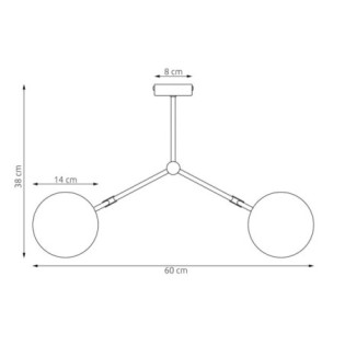 Plafón de techo Lete Beis Opal (4 luces)