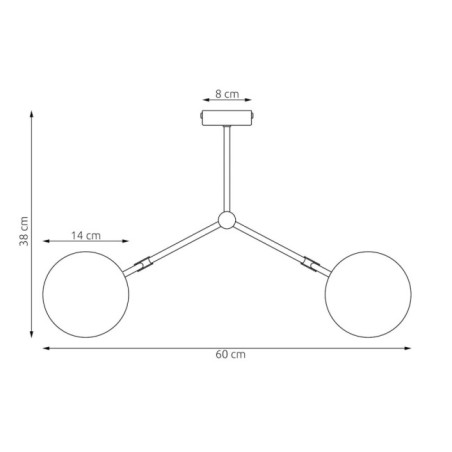 Plafón de techo Lete Beis Opal (4 luces)