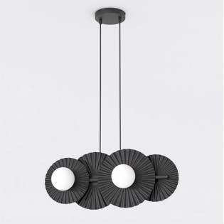 Lámpara de techo Drino Negro (4 luces)