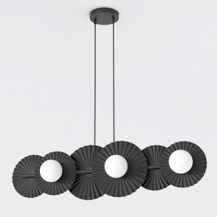 Lámpara de techo Drino Negro (6 luces)