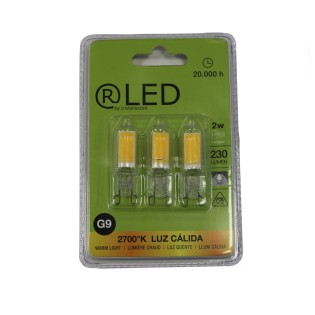 Blíster 3 x Bombilla LED G9 (2W)