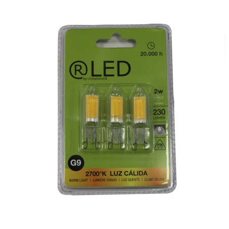 Blíster 3 x Bombilla LED G9 (2W)
