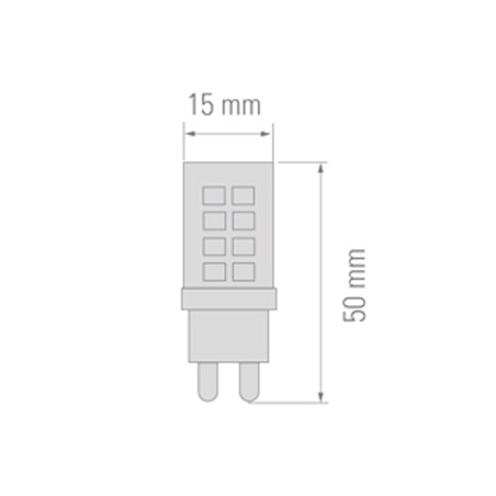Bombilla LED G9 (3.5W)