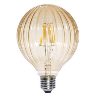 Bombilla LED Decorativa E27 Globo Ámbar (6W)