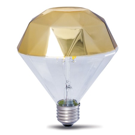 Bombilla Decorativa LED E27 Prisma Oro (10W)
