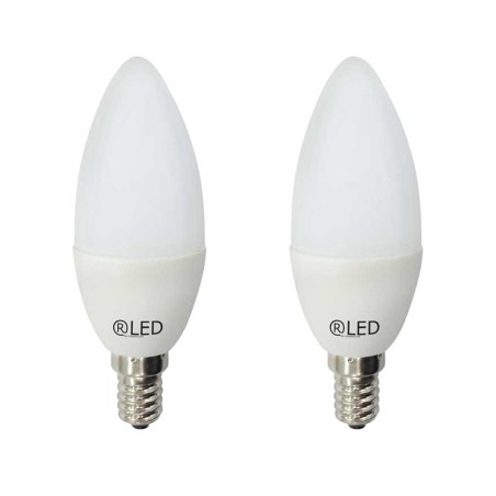 Pack 2 Bombillas LED Vela E14 (6W)