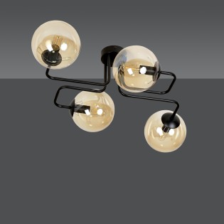 Plafón de techo Vesta Ámbar (4 luces)