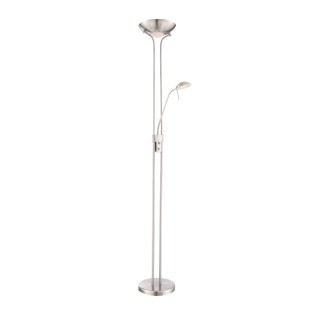 Lámpara de pie LED Olimpia II Níquel (18W+5W)
