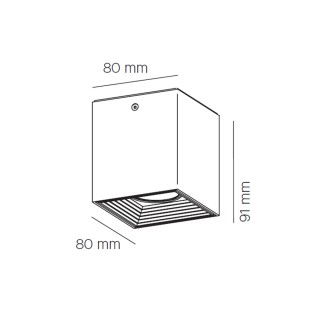 Foco de superficie LED Dau 80CC (12.7W)
