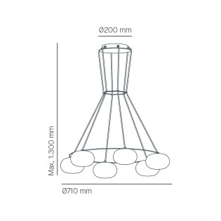 Lámpara de techo Knock (6 luces)