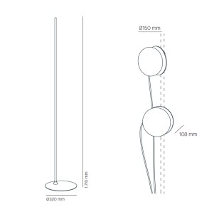 Lámpara de pie Knock (2 luces)