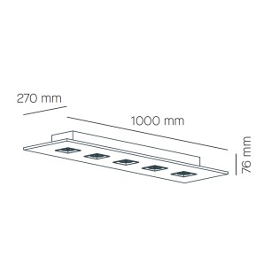 Plafón de techo Polifemo (5 luces)