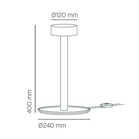 Lámpara de mesa LED Peak Lane (12W)