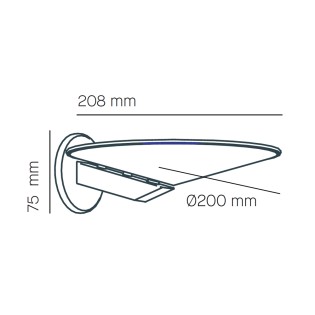 Aplique de pared LED Pla (15W)