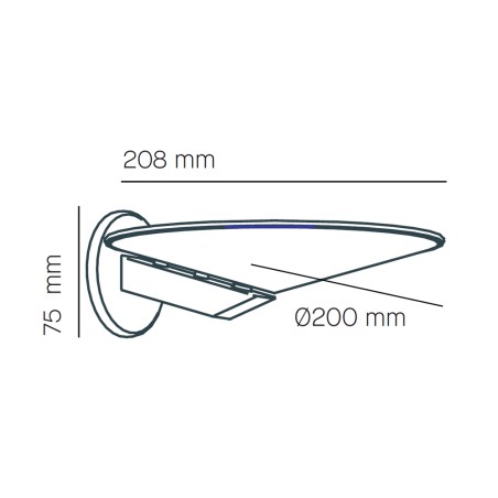 Aplique de pared LED Pla (15W)