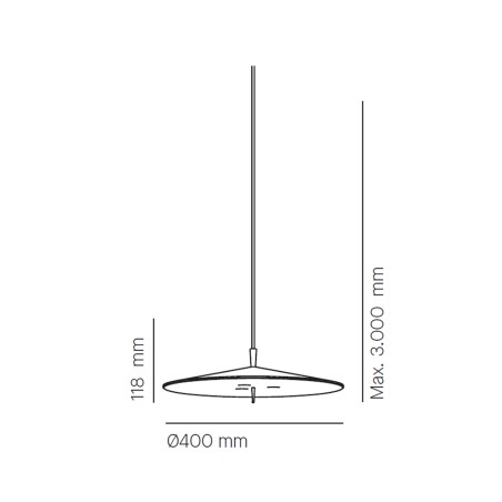 Lámpara colgante LED Pla (21W)