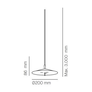 Lámpara colgante LED Pla (15W)