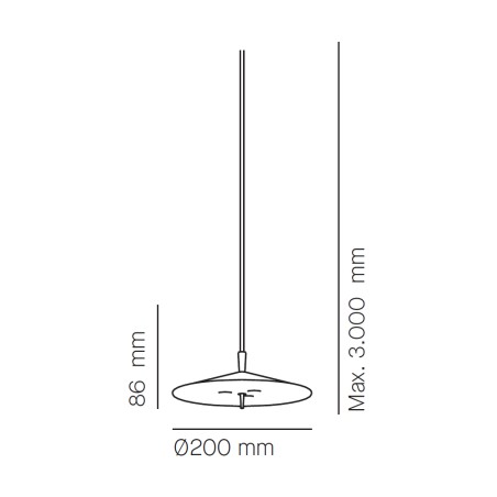 Lámpara colgante LED Pla (15W)
