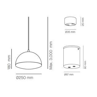 Lámpara de techo Nod (2 luces)