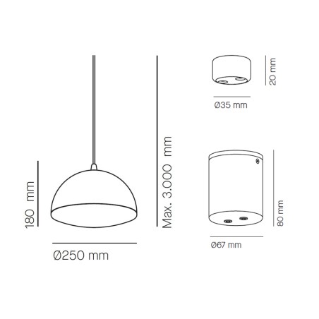 Lámpara de techo Nod (2 luces)