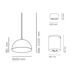 Lámpara de techo Nod (3 luces)