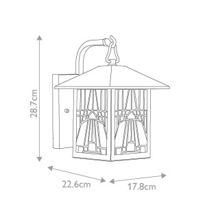 Aplique de pared de exterior Inglenook S
