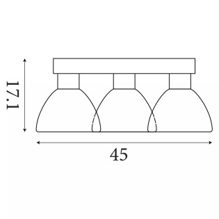 Plafón de techo LED Cannes (3x7W)