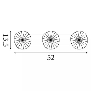 Aplique de pared Sunbeam (3 luces)