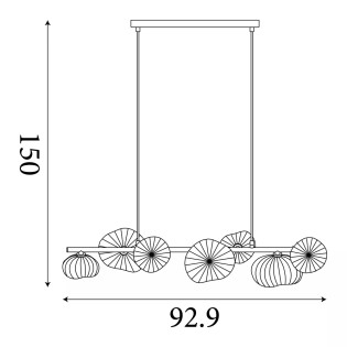 Lámpara de techo Sunbeam (7 luces)