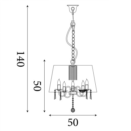 Lámpara de techo Venetian (5 luces)