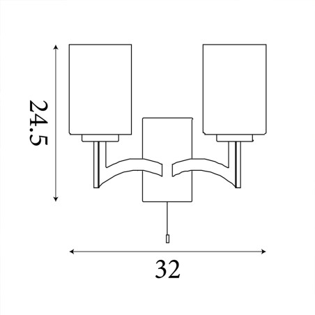 Aplique de pared Gina (2 luces)