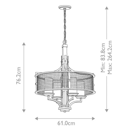Lámpara colgante Ahrendale (4 Luces)