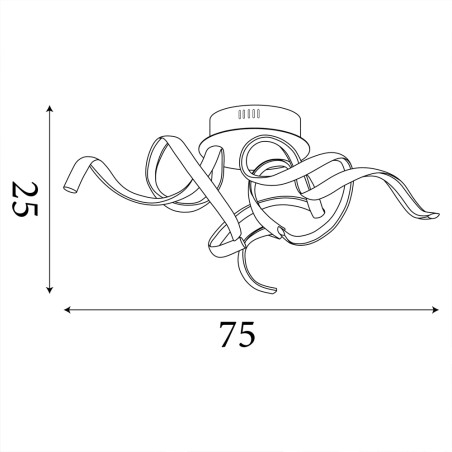 Plafón de techo LED Twirls (44W)