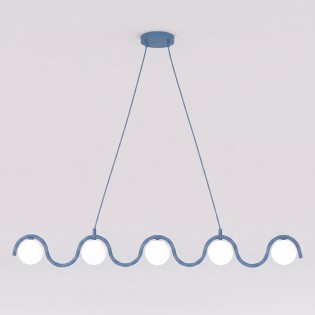 Lámpara colgante Ondessa Azul (5 luces)
