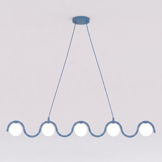Lámpara colgante Ondessa Azul (5 luces)