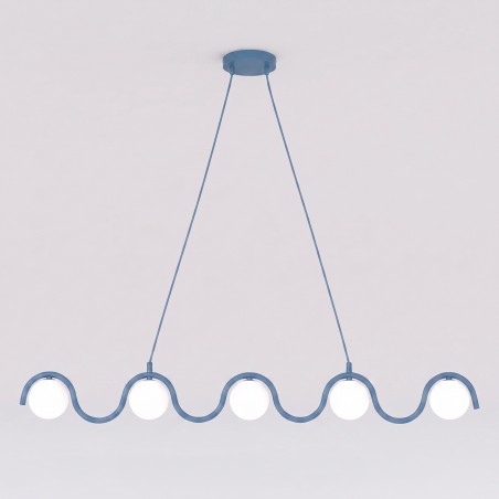 Lámpara colgante Ondessa Azul (5 luces)