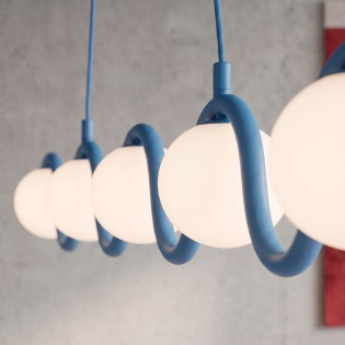 Lámpara colgante Ondessa Azul (5 luces)