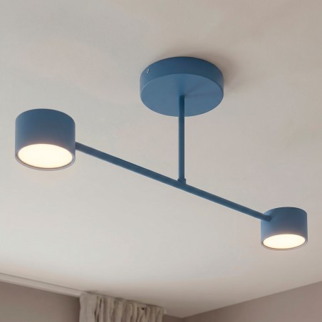 Plafón de techo Tanfa Azul (2 luces)