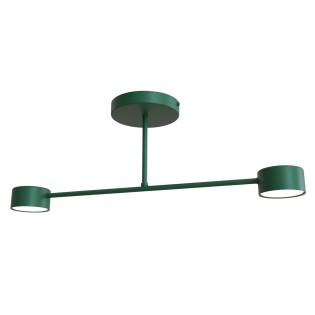 Plafón de techo Tanfa Verde Oliva (2 luces)