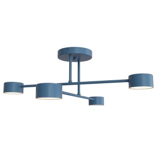 Plafón de techo Tanfa Azul (4 luces)