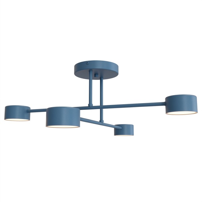 Plafón de techo Tanfa Azul (4 luces)