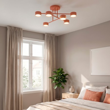 Plafón de techo Tanfa Coral (6 luces)