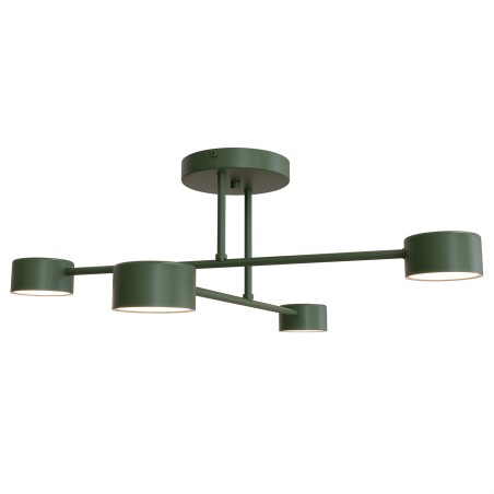 Plafón de techo Tanfa Verde Oliva (4 luces)