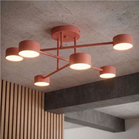 Plafón de techo Tanfa Coral (6 luces)